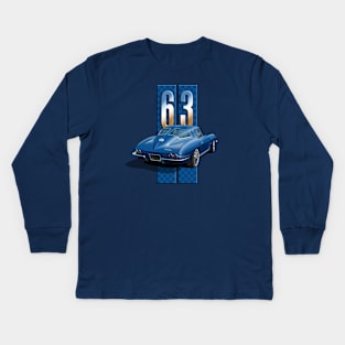 63 Corvette Kids Long Sleeve T-Shirt